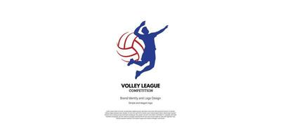 volley-ball compétition et championnat logo conception pour graphique designer et la toile développeur vecteur