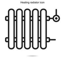 chauffage radiateur icône, vecteur illustration.