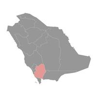 asir province, administratif division de le pays de saoudien Saoudite. vecteur illustration.