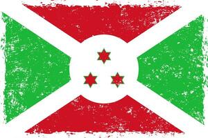 burundi drapeau grunge affligé style vecteur