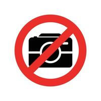 non la photographie signe, faire ne pas Capturer photo, rouge signal pour photographe, limité zone, non caméra icône, non vidéo enregistrement, vecteur illustration