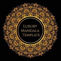 vecteur moderne luxe mandala Contexte pour décoration, impressions, inviter, mariage, ethnique dans d'or Couleur