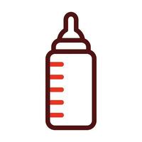 bébé bouteille glyphe deux Couleur icône pour personnel et commercial utiliser. vecteur