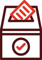 vote boîte glyphe deux Couleur icône pour personnel et commercial utiliser. vecteur