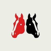 vecteur illustration de mignonne cheval logo