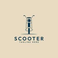 scooter moto ligne art logo vecteur minimaliste illustration conception