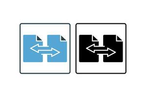 convertir fichier icône. adapté pour la toile site conception, application, utilisateur interfaces. solide icône style. Facile vecteur conception modifiable