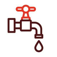 robinet épais ligne deux Couleur Icônes pour personnel et commercial utiliser. vecteur