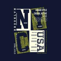 Brooklyn Nouveau york ville Urbain rue, graphique conception, typographie vecteur illustration, moderne style, pour impression t chemise