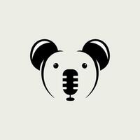 vecteur illustration de mignonne koala dessin animé logo