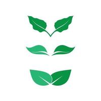 Arbre et feuille icône vecteur design logo concept écologique