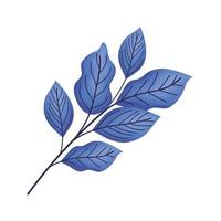 belles feuilles bleues vecteur