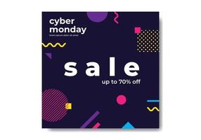 Cyber Monday Geometric Banner vecteur