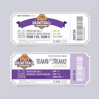 Vector Basketball Tickets