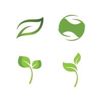 logos de l'écologie des feuilles d'arbre vert vecteur