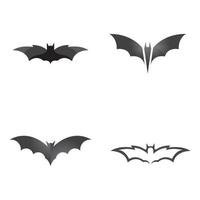 modèle de logo icône vecteur chauve-souris