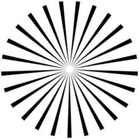sunburst starburst des rayons, radial poutres cercle conception élément. vecteur illustration