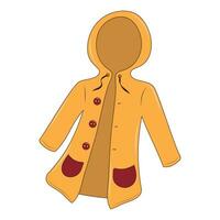 mignonne clipart dans l'automne style avec une imperméable vecteur