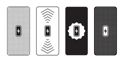 vite charge symboles. sans fil chargeur lieu. téléphone charge. vecteur évolutif graphique