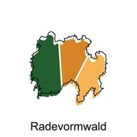 carte de radevormwald moderne avec contour style vecteur conception, monde carte international vecteur modèle