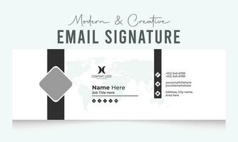 entreprise moderne et Créatif email Signature conception modèle vecteur