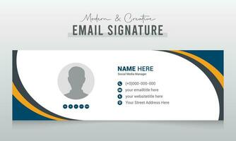 entreprise moderne et Créatif email Signature conception modèle vecteur