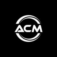 acm logo conception, inspiration pour une unique identité. moderne élégance et Créatif conception. filigrane votre Succès avec le frappant cette logo. vecteur