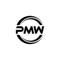 pmw logo conception, inspiration pour une unique identité. moderne élégance et Créatif conception. filigrane votre Succès avec le frappant cette logo. vecteur