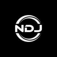 ndj logo conception, inspiration pour une unique identité. moderne élégance et Créatif conception. filigrane votre Succès avec le frappant cette logo. vecteur