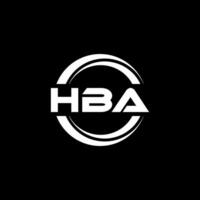 hba logo conception, inspiration pour une unique identité. moderne élégance et Créatif conception. filigrane votre Succès avec le frappant cette logo. vecteur