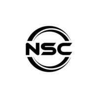 nsc logo conception, inspiration pour une unique identité. moderne élégance et Créatif conception. filigrane votre Succès avec le frappant cette logo. vecteur