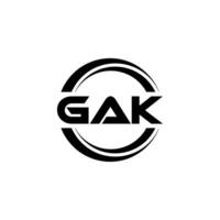gak logo conception, inspiration pour une unique identité. moderne élégance et Créatif conception. filigrane votre Succès avec le frappant cette logo. vecteur