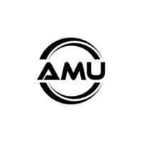 amu logo conception, inspiration pour une unique identité. moderne élégance et Créatif conception. filigrane votre Succès avec le frappant cette logo. vecteur