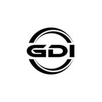 gdi logo conception, inspiration pour une unique identité. moderne élégance et Créatif conception. filigrane votre Succès avec le frappant cette logo. vecteur