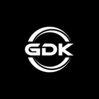 gdk logo conception, inspiration pour une unique identité. moderne élégance et Créatif conception. filigrane votre Succès avec le frappant cette logo. vecteur