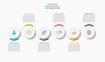 icônes infographiques de chronologie de visualisation de données commerciales conçues pour le modèle de fond abstrait vecteur