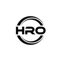 hro logo conception, inspiration pour une unique identité. moderne élégance et Créatif conception. filigrane votre Succès avec le frappant cette logo. vecteur