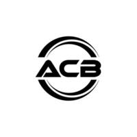 acb logo conception, inspiration pour une unique identité. moderne élégance et Créatif conception. filigrane votre Succès avec le frappant cette logo. vecteur