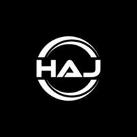 haj logo conception, inspiration pour une unique identité. moderne élégance et Créatif conception. filigrane votre Succès avec le frappant cette logo. vecteur