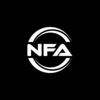 nfa logo conception, inspiration pour une unique identité. moderne élégance et Créatif conception. filigrane votre Succès avec le frappant cette logo. vecteur