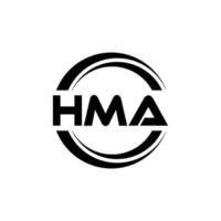hma logo conception, inspiration pour une unique identité. moderne élégance et Créatif conception. filigrane votre Succès avec le frappant cette logo. vecteur