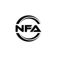 nfa logo conception, inspiration pour une unique identité. moderne élégance et Créatif conception. filigrane votre Succès avec le frappant cette logo. vecteur