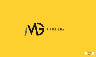 mg alphabet lettres initiales monogramme logo gm, m et g vecteur