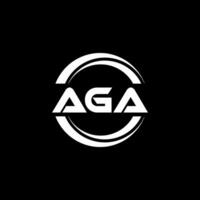 aga logo conception, inspiration pour une unique identité. moderne élégance et Créatif conception. filigrane votre Succès avec le frappant cette logo. vecteur