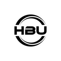 hbu logo conception, inspiration pour une unique identité. moderne élégance et Créatif conception. filigrane votre Succès avec le frappant cette logo. vecteur