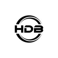 hdb logo conception, inspiration pour une unique identité. moderne élégance et Créatif conception. filigrane votre Succès avec le frappant cette logo. vecteur
