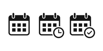 calendrier vecteur icône ensemble. programme icône symbole vecteur illustration