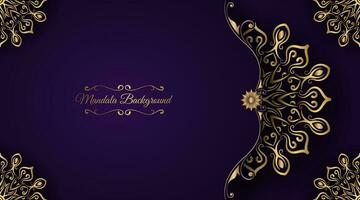 violet luxe arrière-plan, avec or mandala ornement vecteur