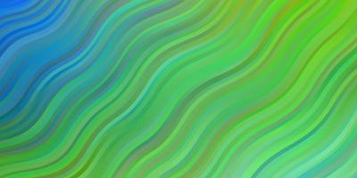 modèle vectoriel bleu clair et vert avec des lignes courbes. toute nouvelle illustration colorée avec des lignes pliées. modèle pour votre conception d'interface utilisateur.