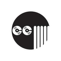 vinyle yeux icône logo conception vecteur illustration.